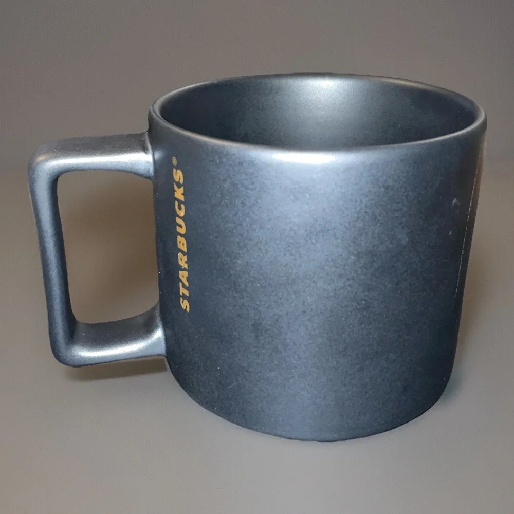 Starbucks✨Sumatra mug Tiger Matte Black & Gold Cup 14 Oz 414ml Coffee Tea‎ 2016